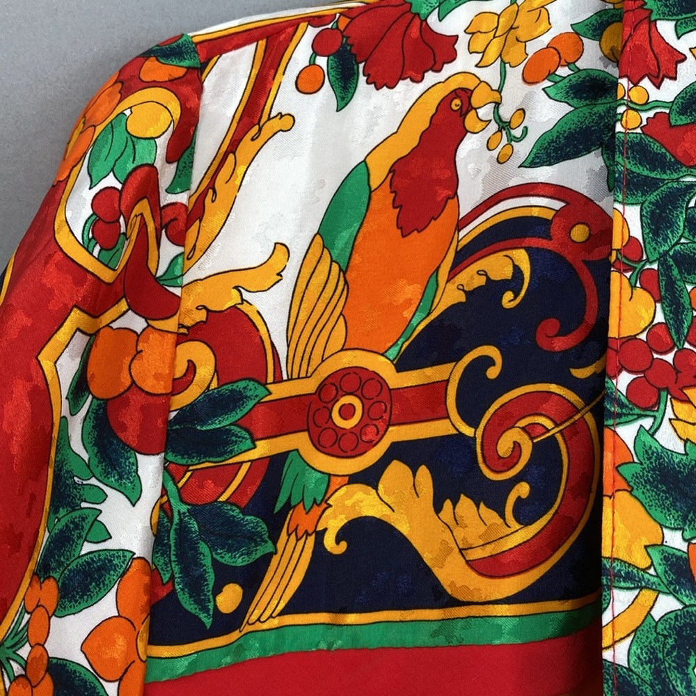 Vintage Howard Wolf Colorful Floral Striped Jacket Maximalist Funky Bold Size 10 - Picture 8 of 16